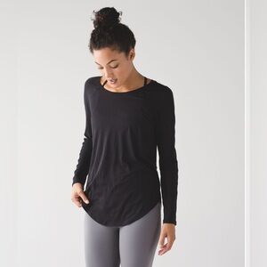 lululemon Navy Long Sleeve Tee